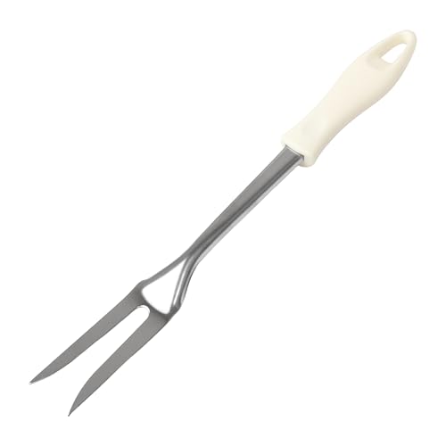 Kochgabel mit 2 Spitzen aus Edelstahl – 31 x 2,9 cm – ergonomischer Griff – ideal für Fleisch, Braten und BBQ – robustes Servierwerkzeug Kochgabel mit 2 Spitzen aus Edelstahl – 31 x 2,9 cm – ergonomischer Griff – ideal für Fleisch, Braten und BBQ – robustes Servierwerkzeug von Agyo