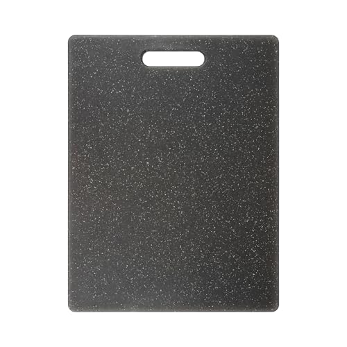 Küchenbrett PP schwarz 35 × 25 cm - Stärke 8 mm, Granitoptik, integrierter Griff, spülmaschinengeeignet Küchenbrett PP schwarz 35 × 25 cm - Stärke 8 mm, Granitoptik, integrierter Griff, spülmaschinengeeignet von Agyo