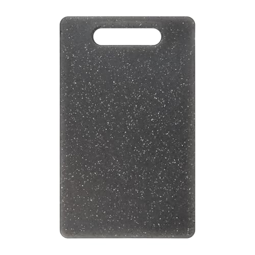 Schneidebrett Küchenbrett PP schwarz 25 × 15 cm - Dicke 8 mm, leicht und kratzfest, spülmaschinenfest, ideal für Obst, Gemüse, Käse von Agyo