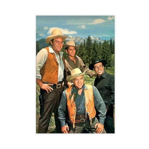 AhCor Bonanza TV-Serie Poster (6) Leinwand Poster Schlafzimmer Dekor Sport Landschaft Büro Zimmer Dekor Geschenk ungerahmt 40 x 60 cm von AhCor