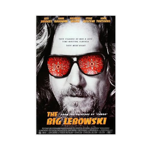 AhCor Filmposter "The Big Lebowski" (4), Leinwand, Schlafzimmer, Dekoration, Sport, Landschaft, Büro, Raumdekoration, Geschenk, ungerahmt, 50 x 75 cm von AhCor