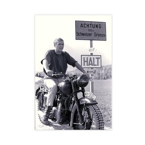 AhCor Steve McQueen Poster (2) Leinwand-Poster, Schlafzimmer-Dekor, Sportlandschaft, Büro, Raumdekoration, Geschenk, ungerahmt, 20 x 30 cm von AhCor
