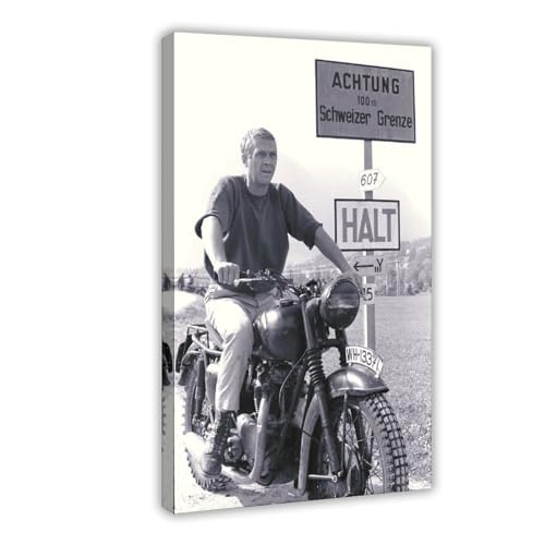 AhCor Steve McQueen Poster (2) Leinwand-Poster, Schlafzimmer-Dekor, Sportlandschaft, Büro, Raumdekoration, Geschenk, Rahmen-Stil, 40 x 60 cm von AhCor
