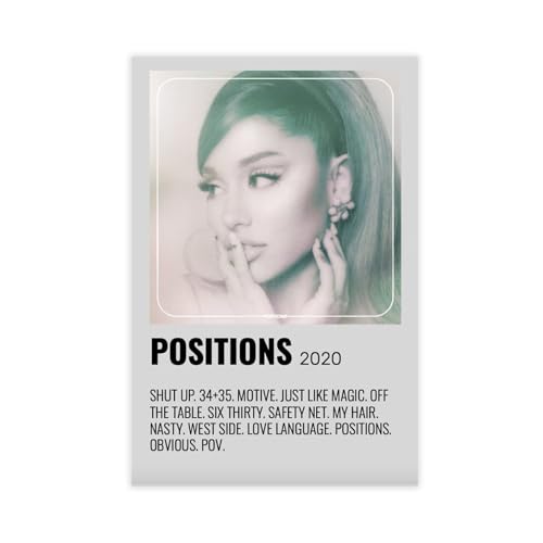 Ariana Grande Poster (9) Leinwand Poster Schlafzimmer Dekor Sport Landschaft Büro Zimmer Dekor Geschenk Unrahmen-Stil 40 x 60 cm von AhCor