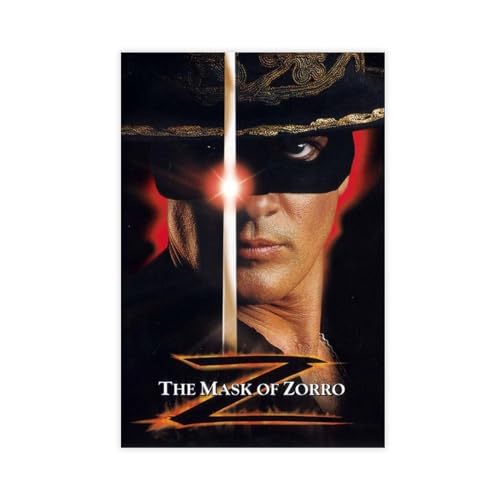 Filmposter "The Mask of Zorro", Leinwand-Poster, Wandkunst, Dekordruck, Gemälde für Wohnzimmer, Schlafzimmer, Dekoration, ungerahmt, 30 x 45 cm, 5 Stück von AhCor