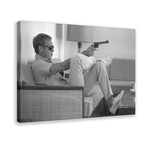 Steve McQueen Poster (1) Leinwand-Poster, Wandkunst, Dekordruck, Bild, Gemälde für Wohnzimmer, Schlafzimmer, Dekoration, Rahmen-Stil, 20 x 30 cm von AhCor