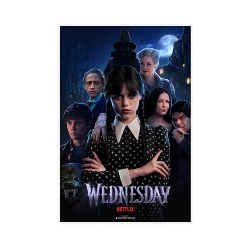 Wednesday Horror Comedy TV-Serie Poster (4) Leinwand Poster Wandkunst Dekor Druck Bild Gemälde für Wohnzimmer Schlafzimmer Dekoration ungerahmt 30 x 45 cm von AhCor