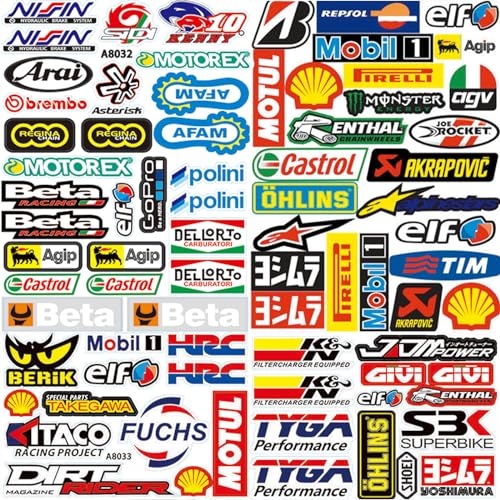 3 Stück Motocross Aufkleber Moped Sticker Auto Tuning Aufkleber Folie Aufkleber Set Stickersracing Mtb Aufkleber Geeignet Für Motorrad Skateboard Auto Rollerhelm Und Motocross Aufkleber（Typ A） von AhLmA