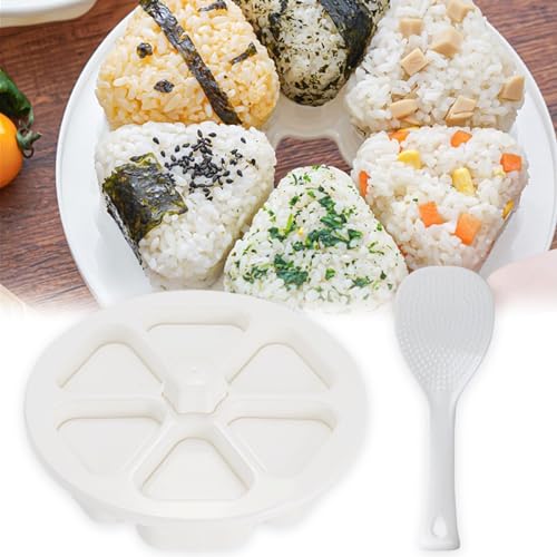 6-in-1 Onigiri form Sushi Onigiri Mold Reisbällchen Maker Dreieckige Reiskugel Sushi -form Dreieckige Sushi-Form für Familienrestaurant, Camping, Kinder-Mittagessen von AhLmA