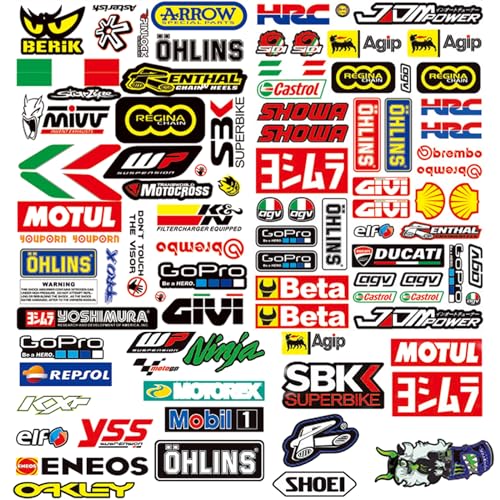 3 Stück Motorrad Aufkleber Sticker Auto Tuning Motocross Aufkleber Tuning Aufkleber Auto Mtb Aufkleber Geeignet Für Motorrad Skateboard Auto Rollerhelm und Motocross Aufkleber Sticker（Typ C） von AhLmA