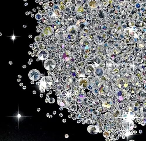 AhLmA 4500 Stück Diamanten Dekosteine Crystals Decorative Diamonds Acryl-Diamanten und Kristalle Rhinestones for Vase, Filler, Christmas, Wedding, Birthday Party （3 mm, 6 mm, 10 mm） von AhLmA