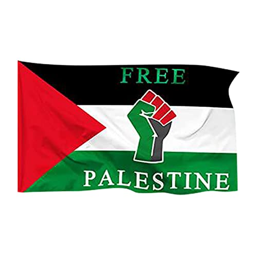 Palestina Flagge Länderflagge aus wetterfestem Material Premium Fahnen Flagge Home Decor Fahne mit Metallösen, Outdoor Fahne & Flagge 150x90cm (Free, 150×90cm) von Ahagogo