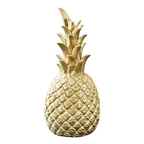 Deko Ananas Vintage Skulptur Dekofigur Wohnzimmer Weinschrank Fenster Desktop Desktop Dekoration(Golden,M) von Ahagut