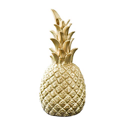 Deko Ananas Vintage Skulptur Dekofigur Wohnzimmer Weinschrank Fenster Desktop Desktop Dekoration(Golden,S) von Ahagut