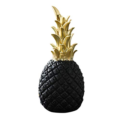 Deko Ananas Vintage Skulptur Dekofigur Wohnzimmer Weinschrank Fenster Desktop Desktop Dekoration(Schwarz,M) von Ahagut