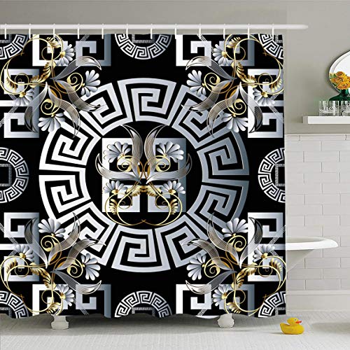 Ahawoso Duschvorhang für Badezimmer 152,4 x 182,9 cm Moon Wolf Mondlicht Horror Full Heulend Alertness Barking Wasserdichtes Polyester Stoff Set mit Haken 72" W x 72" L Multi 27 von Ahawoso
