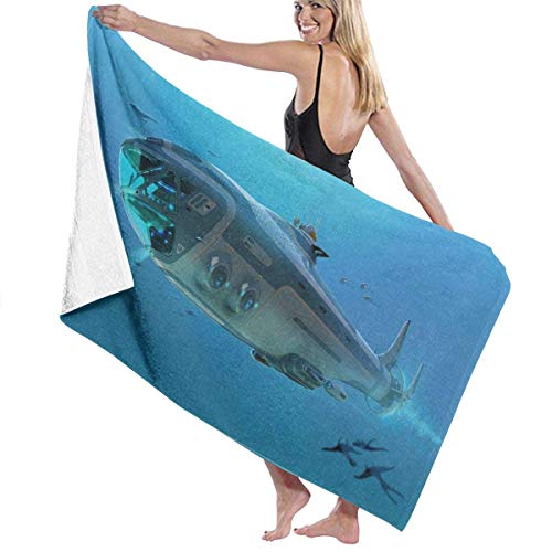 Ahdyr Weiches und weiches Badetuch, Videospiel Subnautica Badetuch Super Soft Pool Badetuch Mikrofaserdecke für Reisedecke Beach Sports Travel (32 'X 52') von Ahdyr