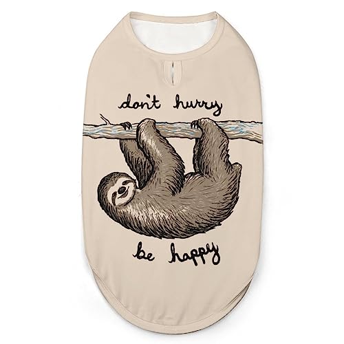 Faultier-Tier-Hunde-Shirts, Sommer-Haustier-T-Shirts, weiches, ärmelloses Tank-Top, Haustier-Kleidung für kleine Welpen und Katzen von Ahdyr