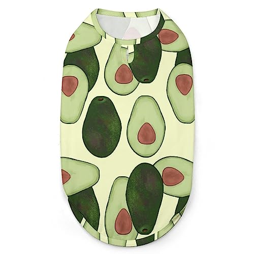 Love Avocado Hunde-Shirts, Sommer-Haustier-T-Shirts, weiches, ärmelloses Tank-Top, Haustier-Kleidung für kleine Welpen und Katzen von Ahdyr