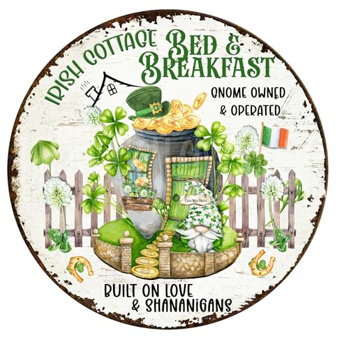 Blechschild Irish Cottage Bed & Breakfast Kranz Schild St. Patrick's Day Schild rund Kranz Schild Metallschild 20,3 x 20,3 cm Blechschild Irish Cottage Bed & Breakfast Kranz Schild St. Patrick's Day Schild rund Kranz Schild Metallschild 20,3 x 20,3 cm von Ahee
