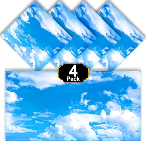 Aheroi 4 Stück fluoreszierende Lichtabdeckungen, 122 x 60 cm, magnetische Lichtabdeckungen für fluoreszierende Lichtschirme, Deckenleuchten, Filter, Klassenzimmer, dekorative Lichtabdeckungen für Aheroi 4 Stück fluoreszierende Lichtabdeckungen, 122 x 60 cm, magnetische Lichtabdeckungen für fluoreszierende Lichtschirme, Deckenleuchten, Filter, Klassenzimmer, dekorative Lichtabdeckungen für von Aheroi