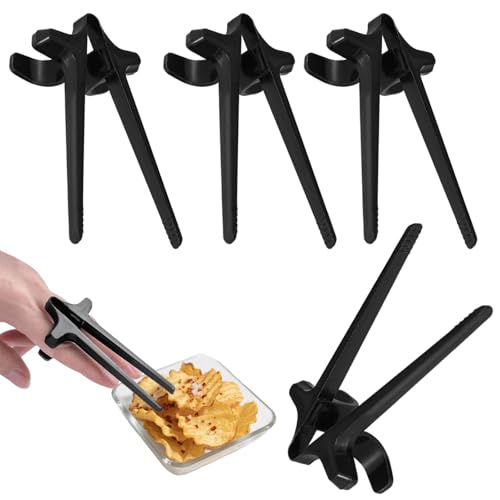 4 Stück Snack Fingerstäbchen für Gamer, Stäbchen Fingerzange Greifer, Chips Snack Zange, Nicht schmutzige Hand Hilfs-Essstäbchen, Faule Finger Chopsticks für Arbeit Spiel Spielen von AhhiAboo