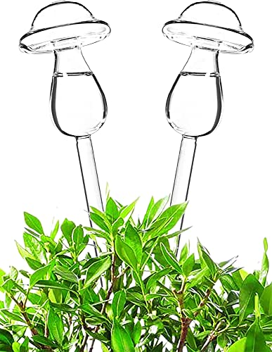 Ahhute Glas Pflanze Bewässerung Globe-Pilz Selbst Bewässerung Spikes-2 Pack Pflanze Bewässerung Bulbs Geräte für Innen- und Außenpflanzen von Ahhute