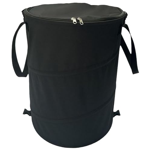 Ahhzyys Faltbarer Camping Mülleimer, 37 L Müllsackständer Für Wohnmobil, Wiederverwendbarer Outdoor-Müllbehälter, Multifunktional Lagereimer Mit Deckel, Gartenabfallbeutel Mit Reißverschluss von Ahhzyys