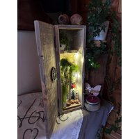 Zauberhafte Miniaturwelt in Einer Rustikalen Holzkiste Mit Led-Beleuchtung, Geschenkidee, Zum Geburtstag, Einzug, Handgemachtes Unikat von AhornKreativ