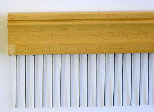 Ahsen Ebru Marmorierkamm 35 cm – 9 mm Zahnabstand | Kein Haarkamm | Handgefertigter Kamm aus Edelstahl & Holz | Werkzeug für Klassische Ebru-Technik von Ahsen Ebru Sanati