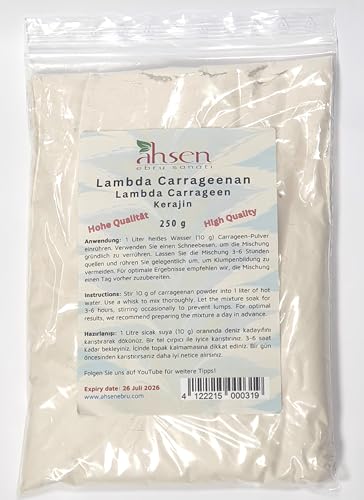 250 gr. Lambda Carrageen, Carrageen, Kerajin, Deniz Kadayifi, Kivam artirici, Ebru Tozu, Carrageenan, Karageno, Karrageeni, Carraghénane, Carragenina, Carrageen, Karagen von Ahsen Ebru Sanati