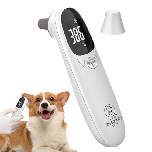 1 Piece Tierthermometer | Ohrthermometer | Haustier-Thermometer | Temperaturmessgerät | Doppelmodus-Design | Fiebererkennungsgerät Für Haustiere von Ahuuen