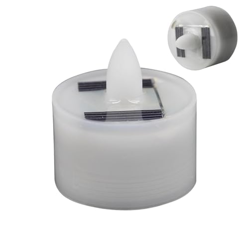Ahuuen 10 Stück LED kleine Kerzen | Solarbetriebene Teekerzen | Flammenloses Batterie Kerzen | Elektrische Kerzenlampe | Wasserdichte LED -Tee -Kerzen | Für Hochzeit, Festival, Parteien von Ahuuen