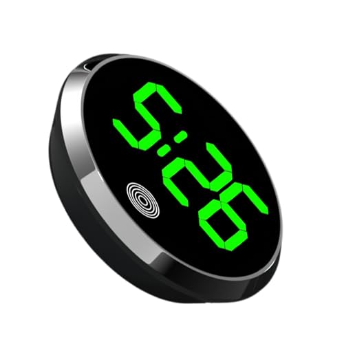 Ahuuen Autouhr - Auto Kompaktuhr Digital Berührungsempfindlich - Mit LED Anzeige Tragbare Lichtuhr Für Reisen Zuhause Armaturenbrett Klassenzimmer Kühlschrank von Ahuuen