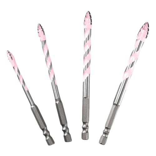 Ahuuen Betonbohrer Set | 4er-Set Ziegelbohrer Mit Exzentrischer Verzahnung,Hochfeste Mehrfunktionsbohrer Für Holz Metall Mauerwerk Gipskarton Porzellan Glas Keramik Stahl von Ahuuen
