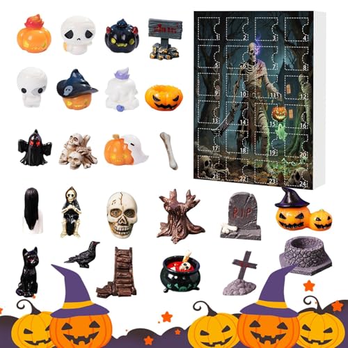 Ahuuen Countdown Kalender | Gruselige 24 Stücke Kürbis Geist Halloween Motiv,Saisonales Deko-Set Für Kinder Teenager Familie Ahuuen Countdown Kalender | Gruselige 24 Stücke Kürbis Geist Halloween Motiv,Saisonales Deko-Set Für Kinder Teenager Familie von Ahuuen