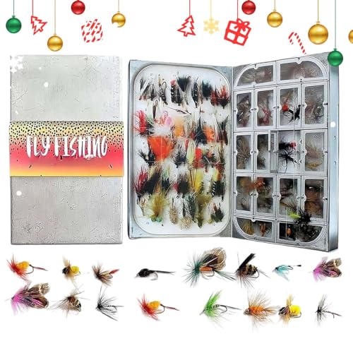 Ahuuen Fishing Adventskalender 2025, Wasserdichter 24-tägiger Kalender mit Angelködern für Fliegenfischen, Dekoartikel für Festtage Geburtstag Büro Raum Männer Frauen Lehrer Ahuuen Fishing Adventskalender 2025, Wasserdichter 24-tägiger Kalender mit Angelködern für Fliegenfischen, Dekoartikel für Festtage Geburtstag Büro Raum Männer Frauen Lehrer von Ahuuen