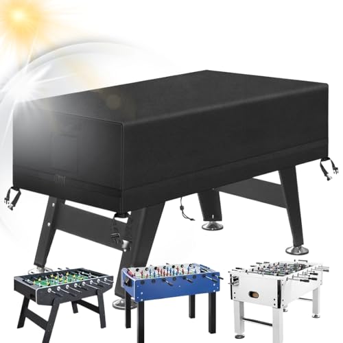 Ahuuen Fußballtischabdeckung | Outdoor Kickerabdeckung Mit Windfestem Verschluss - Allseitiger Staubdichter Schutz Für Garten Terrasse Innenbereich von Ahuuen