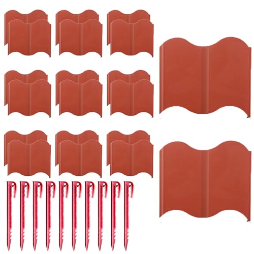 Ahuuen Gartenkantenset, Satz Von 20 Dekorativen Garteneinfassungs Zaunelementen, Entfernbare Flexible Einfassung Für Gehwege Garten Beete Vorgarten Auffahrt Ahuuen Gartenkantenset, Satz Von 20 Dekorativen Garteneinfassungs Zaunelementen, Entfernbare Flexible Einfassung Für Gehwege Garten Beete Vorgarten Auffahrt von Ahuuen