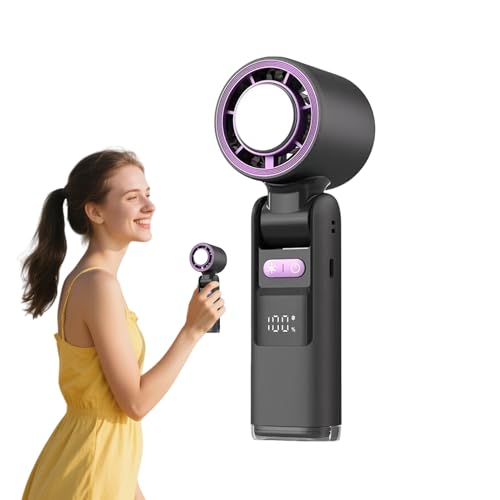 Ahuuen Handheld Fan - Tragbarer Handfächer Kühlend | Wiederaufladbarer Klappbarer LED Ventilator Für Camping Urlaub Familie Zubehör Ahuuen Handheld Fan - Tragbarer Handfächer Kühlend | Wiederaufladbarer Klappbarer LED Ventilator Für Camping Urlaub Familie Zubehör von Ahuuen