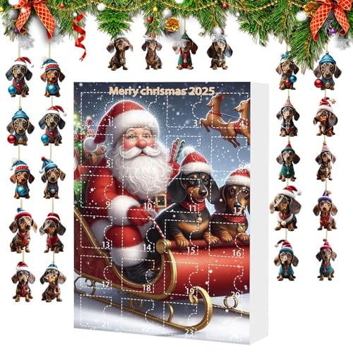Ahuuen Hund Kalender Zum Abzählen,24 Tage Weihnachts Dackel Adventskalender | Niedliche Deko Für Dezember Fest Wohnzimmer Kinder Feier Eingangsbereich Schlafzimmer Teenager Ahuuen Hund Kalender Zum Abzählen,24 Tage Weihnachts Dackel Adventskalender | Niedliche Deko Für Dezember Fest Wohnzimmer Kinder Feier Eingangsbereich Schlafzimmer Teenager von Ahuuen
