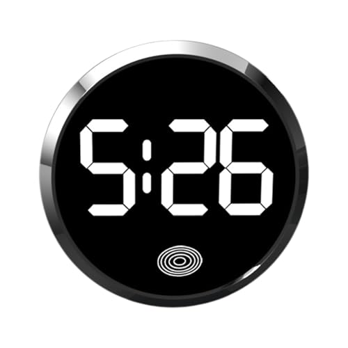 Ahuuen Klein Digitaluhr,Auto Kompaktuhr Digital Berührungsempfindlich | Mit LED Anzeige Tragbare Lichtuhr Für Reisen Zuhause Armaturenbrett Klassenzimmer Kühlschrank von Ahuuen
