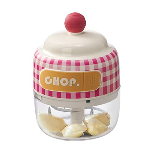 Ahuuen Knoblauchpresse - Elektrischer Knoblauchzerer - Lebensmittelzerer zum Schneiden von Zwiebeln, Ingwer, Fleisch, Obst, Hähnchen und Salat,Schneiden Mixen Hacken Küchenhelfer Ahuuen Knoblauchpresse - Elektrischer Knoblauchzerer - Lebensmittelzerer zum Schneiden von Zwiebeln, Ingwer, Fleisch, Obst, Hähnchen und Salat,Schneiden Mixen Hacken Küchenhelfer von Ahuuen