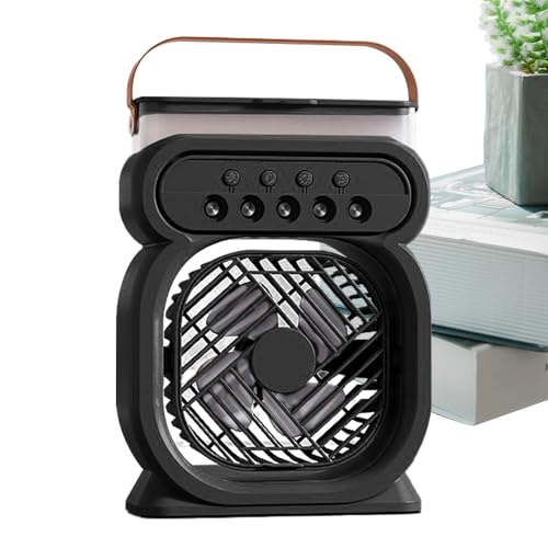 Ahuuen Nebel Ventilator | Tragbarer Tisch-Lüfter Mit Sprühfunktion - 3 Geschwindigkeitsstufen Luftzirkulator Mit Nachtlicht Für Zuhause Wohnzimmer Küche Camping Und Reisen von Ahuuen