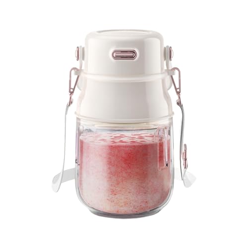 Ahuuen Persönlicher Mixer Tragbar | Elektrische Flasche Kabelloser Tragbarer Mixer | Mit Wiederaufladbarem Becher Für Küche Reise Früchte Milch Protein Getränke Shakes von Ahuuen
