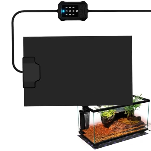 Ahuuen Reptile Heat Pad - 14W Einsiedlerkrebs Heizmatte,Untertank Terrarium Heizgerät mit Einstellbarer Temperatur für Terrarienbewohner wie Schildkröten, Spinnen, Geckos, Frösche und von Ahuuen