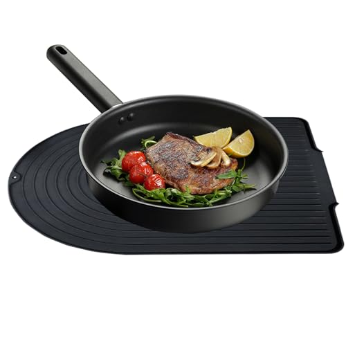 Ahuuen Silikon Geschirr Matte - Faltbare Geschirrtrocknermatte für die Küchenarbeitsplatte,Schnelltrocknendes Abtropfpad Hochkapazitäres Spülzubehör für Kochutensilien Tassen Schüsseln Ahuuen Silikon Geschirr Matte - Faltbare Geschirrtrocknermatte für die Küchenarbeitsplatte,Schnelltrocknendes Abtropfpad Hochkapazitäres Spülzubehör für Kochutensilien Tassen Schüsseln von Ahuuen