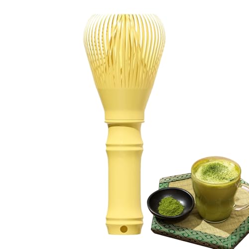 Ahuuen Tee-Schneebesen, traditioneller japanischer Matcha-Rührer – Bürstenmischer, Rührwerkzeug, Zubehör für die Zubereitung von grünem Tee, Getränke, Kaffee, Milch, Café, Restaurant, Zuhause von Ahuuen