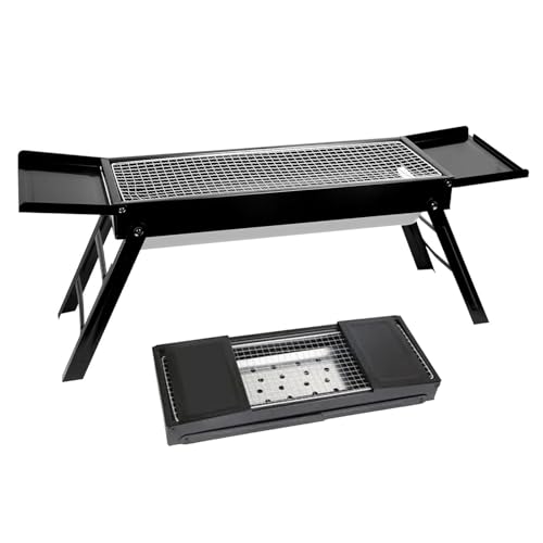 Ahuuen Tragbarer Holzkohlegrill - Camping Grill - Robustes BBQ Grillgerät Für Picknick Camping Garten Rucksackreisen von Ahuuen