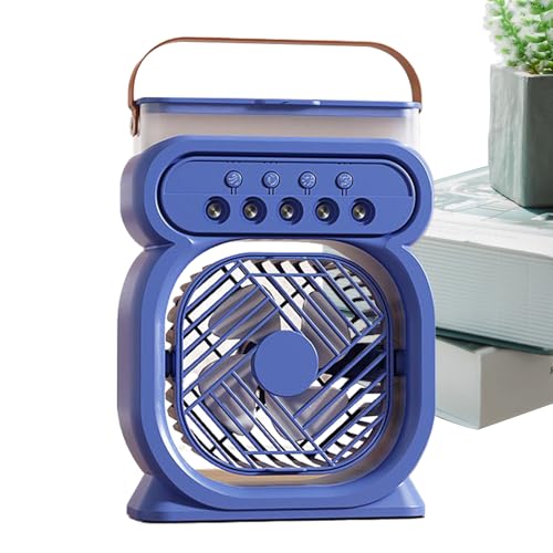 Ahuuen Tragbarer Nebellüfter | Tragbarer Schreibtisch Ventilator Mit Befeuchtung | 3 Geschwindigkeitsstufen Luftzirkulator Mit Nachtlicht Für Zuhause Wohnzimmer Küche Camping Und Reisen von Ahuuen